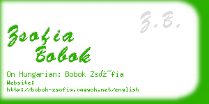 zsofia bobok business card